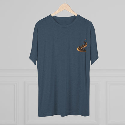 Ember Trail T‑Shirt — Fiery Mountain Silhouette Back Print
