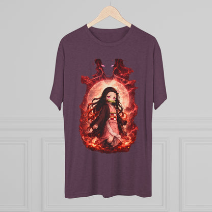 Nezuko Anime Demon Slayer Tee — Fiery Chibi Girl Graphic Shirt