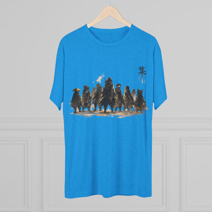Samurai Squad Graphic Tee — Japanese Warrior Silhouette T-Shirt