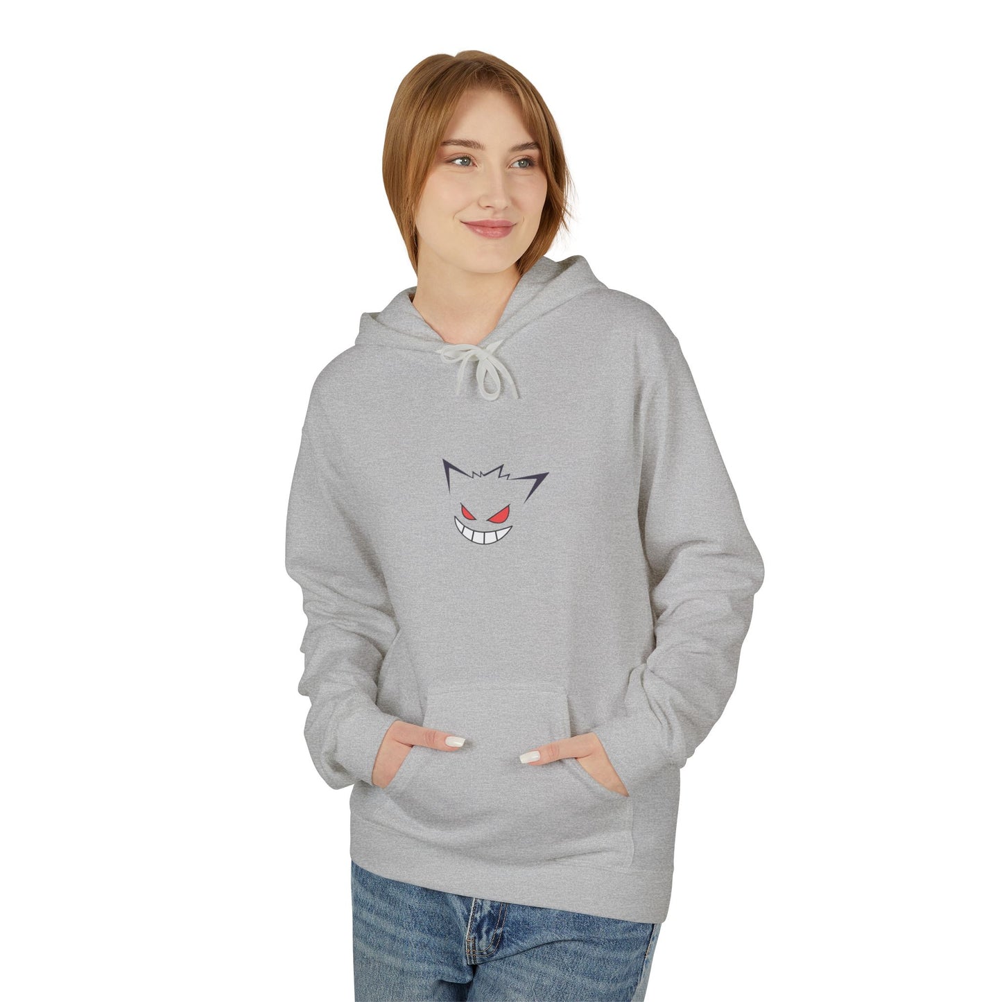 Horror Cat Hoodie — Japanese Kanji Dark Forest Graphic Pullover