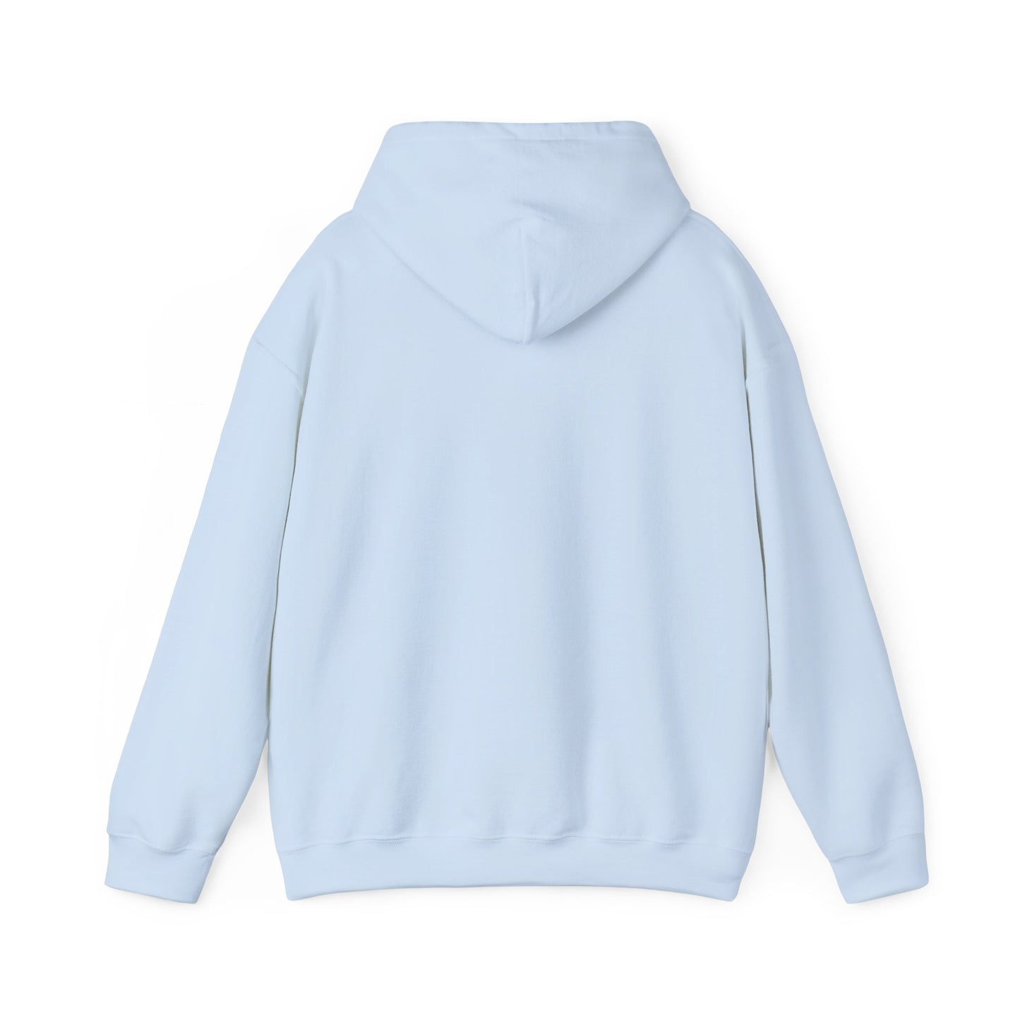 Control silhouette hoodie | person with glowing heart, angel wing brushstroke design