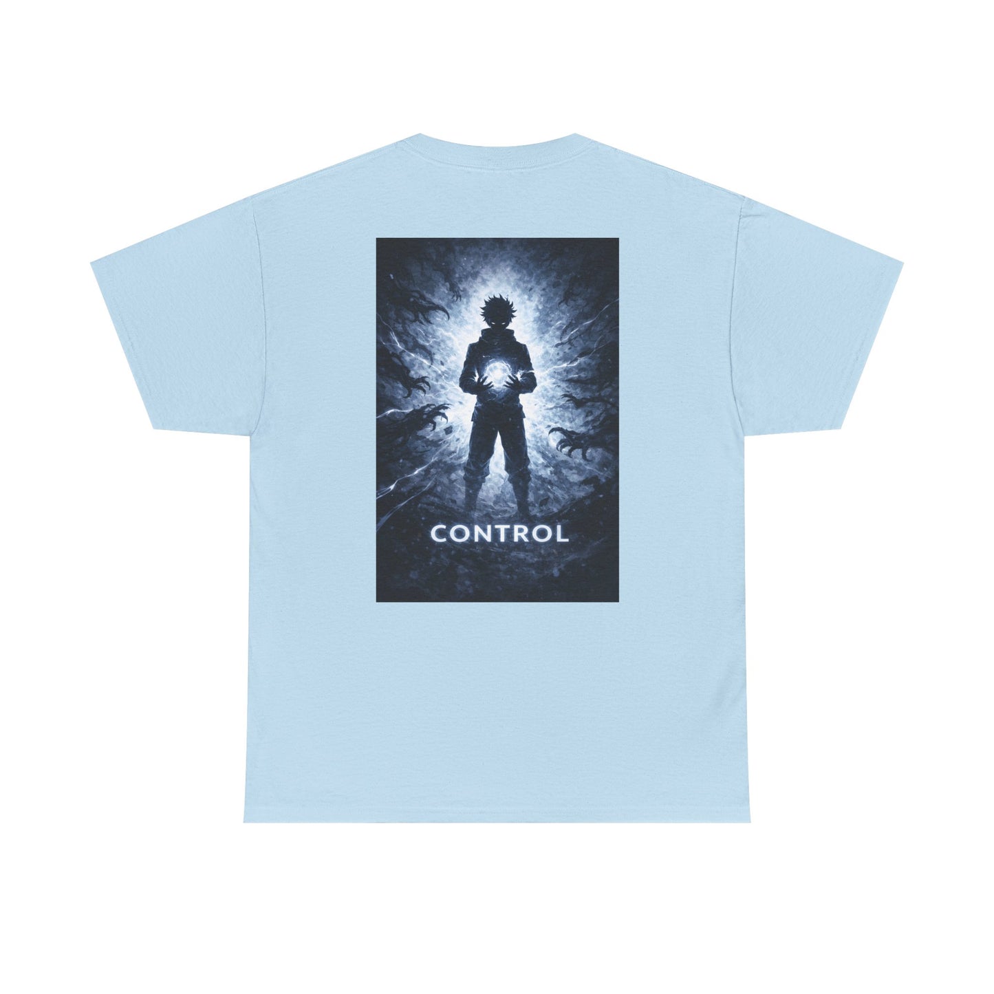 Control Anime Back Print T-Shirt | Dark Anime Aesthetic Tee | Original Anime Streetwear Shirt