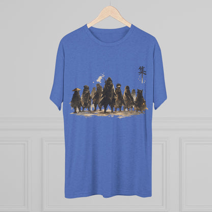 Samurai Squad Graphic Tee — Japanese Warrior Silhouette T-Shirt