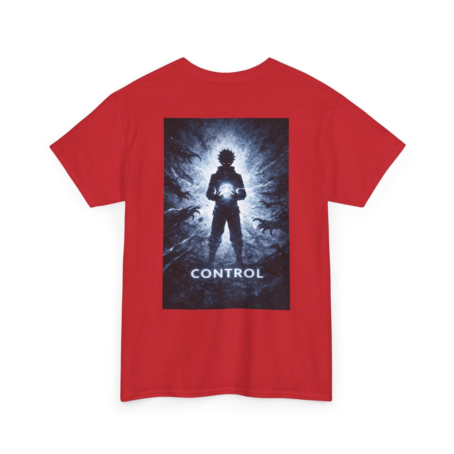 Control Anime Back Print T-Shirt | Dark Anime Aesthetic Tee | Original Anime Streetwear Shirt