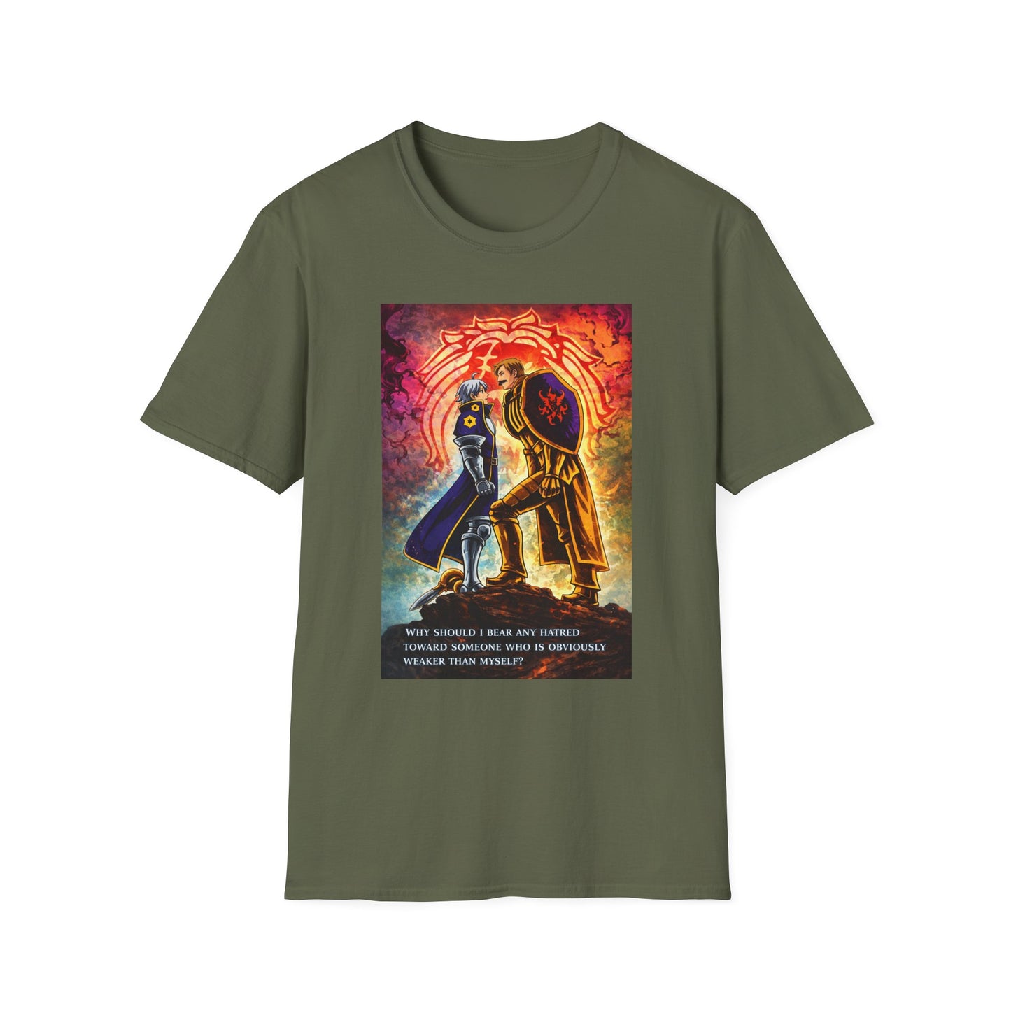 Strength Without Hatred Tee — Anime Warrior Lion Graphic T-Shirt