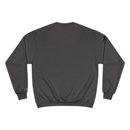 Fiery Hero Silhouette ENOUGH Champion Sweatshirt | Flames Graphic Crewneck