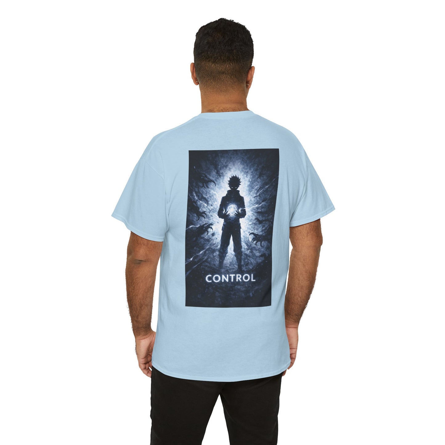 Control Anime Back Print T-Shirt | Dark Anime Aesthetic Tee | Original Anime Streetwear Shirt