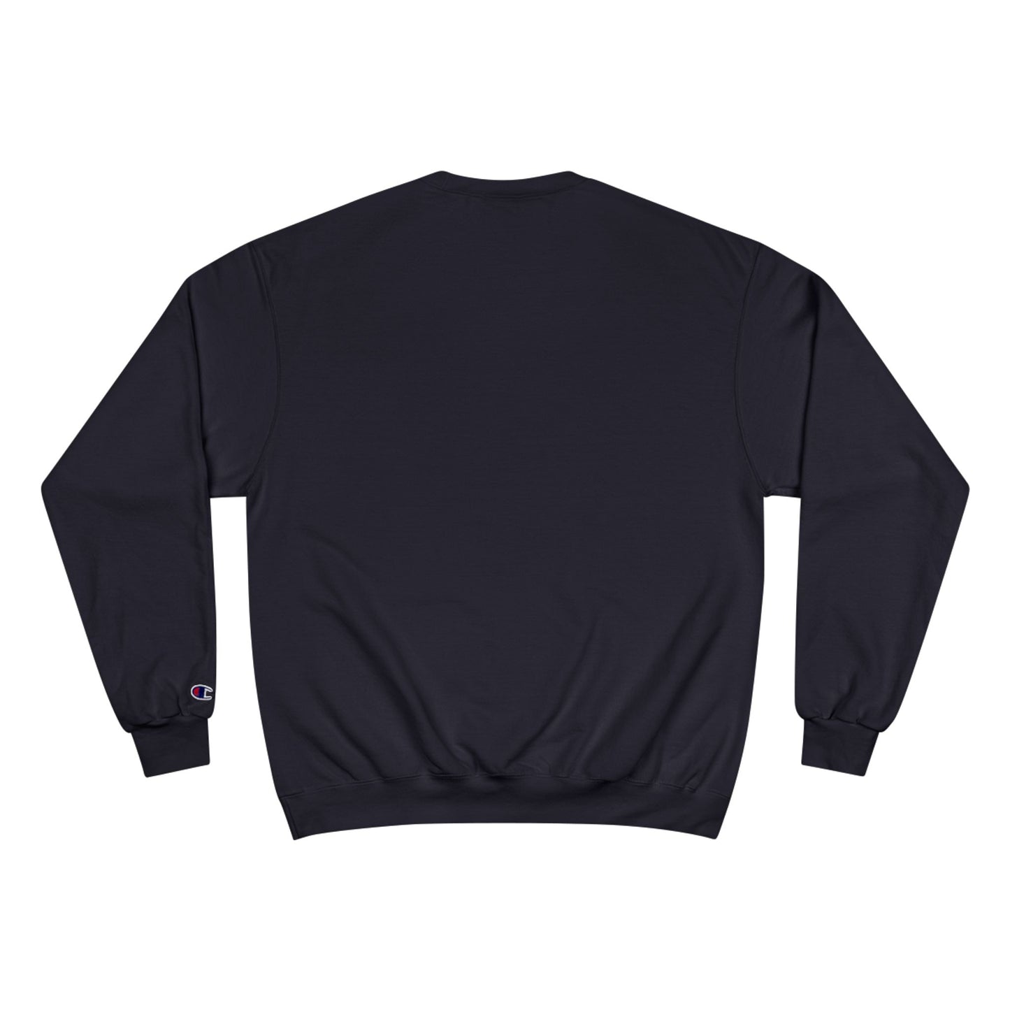 Fiery Hero Silhouette ENOUGH Champion Sweatshirt | Flames Graphic Crewneck