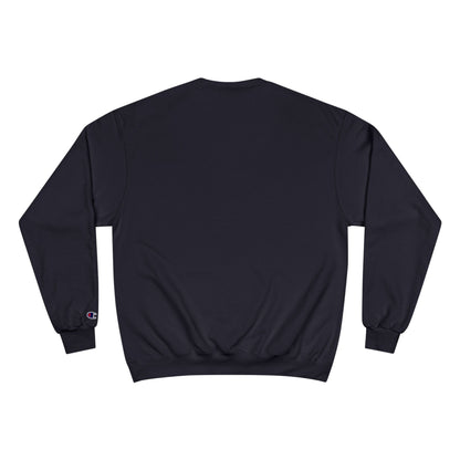 Fiery Hero Silhouette ENOUGH Champion Sweatshirt | Flames Graphic Crewneck