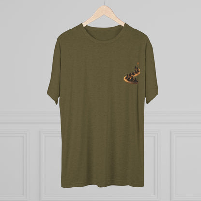 Ember Trail T‑Shirt — Fiery Mountain Silhouette Back Print