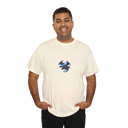 Dragon Graphic Tee — Blue Flame Kaiju Back Print T-Shirt
