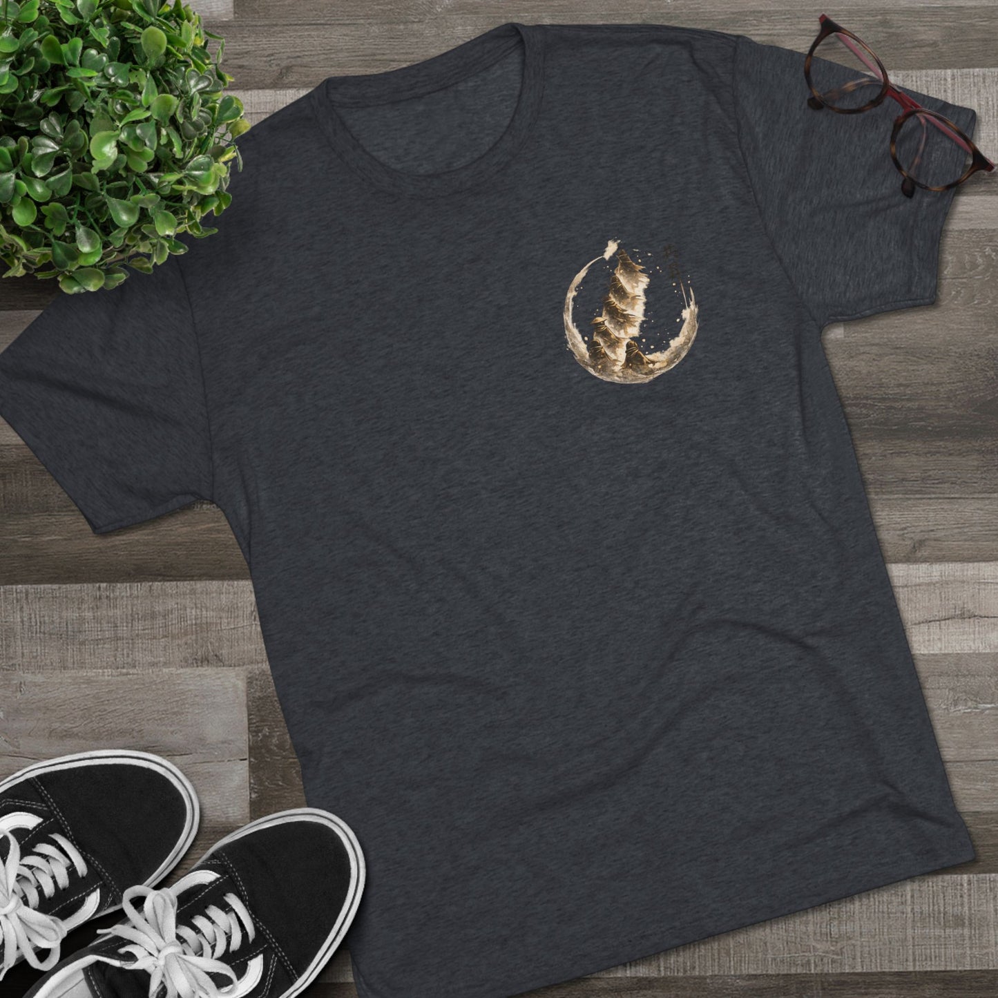 T-Shirt — Minimal Japanese Sumi-e Foxes Graphic Tee