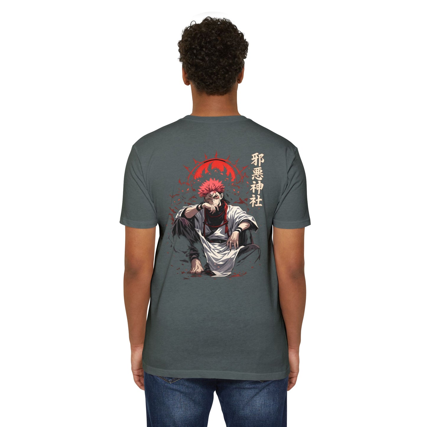 Anime Graphic T-Shirt — Red-Haired Warrior Back Print