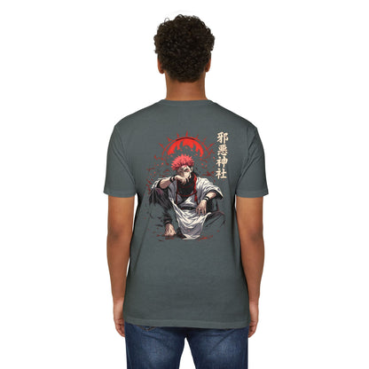 Anime Graphic T-Shirt — Red-Haired Warrior Back Print