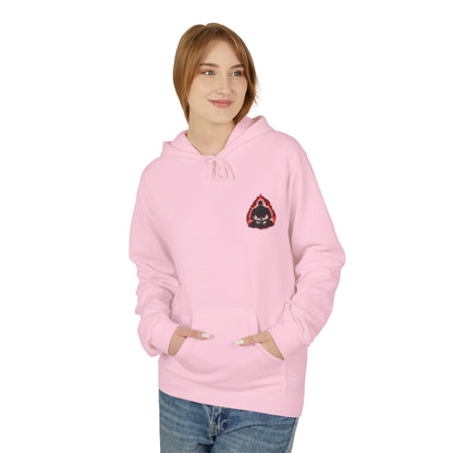Anime Aura Warrior Hoodie | Fiery Mouth Front & Blue Energy Back