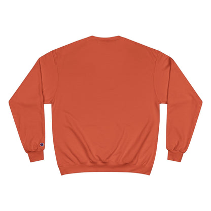 Fiery Hero Silhouette ENOUGH Champion Sweatshirt | Flames Graphic Crewneck
