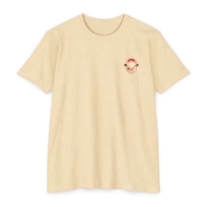 Anime Graphic T-Shirt — Red-Haired Warrior Back Print