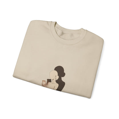 Morning Ritual Illustration Sweatshirt | cozy cafe, breakfast art