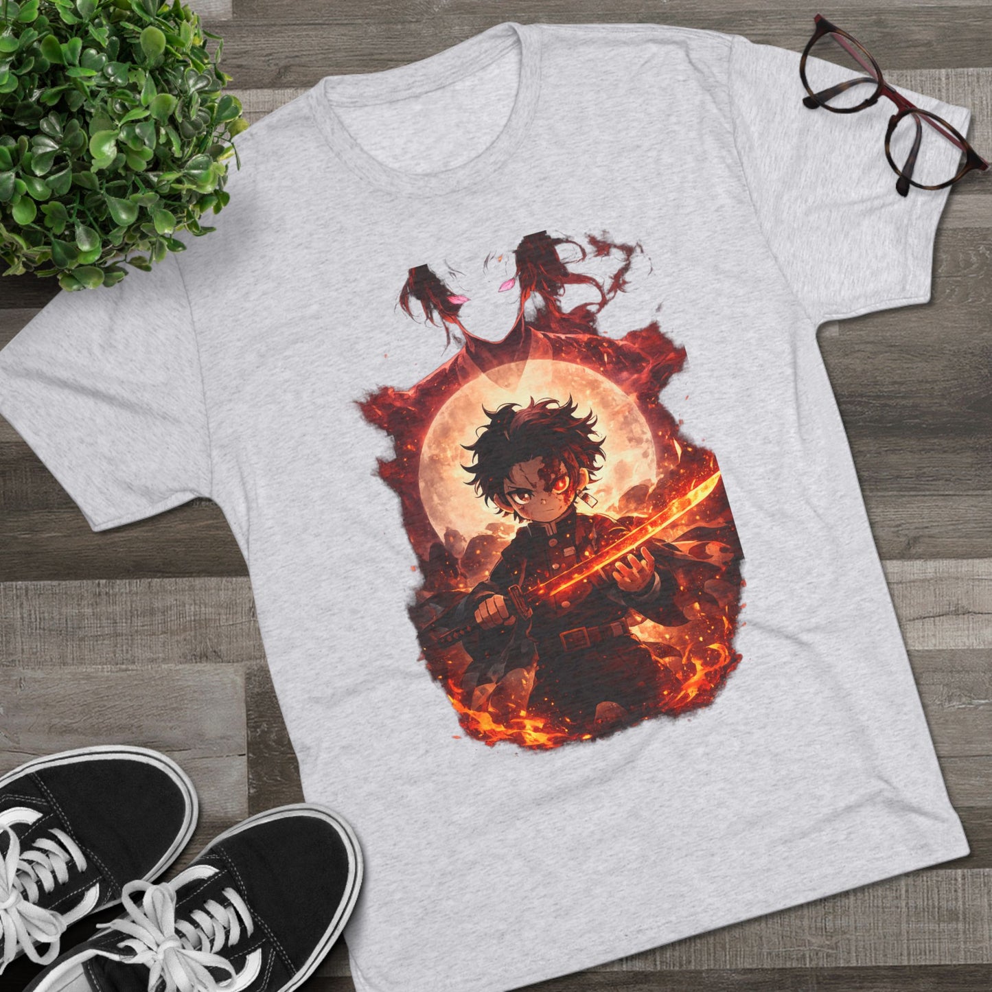 Anime Fire Sword Graphic Tee