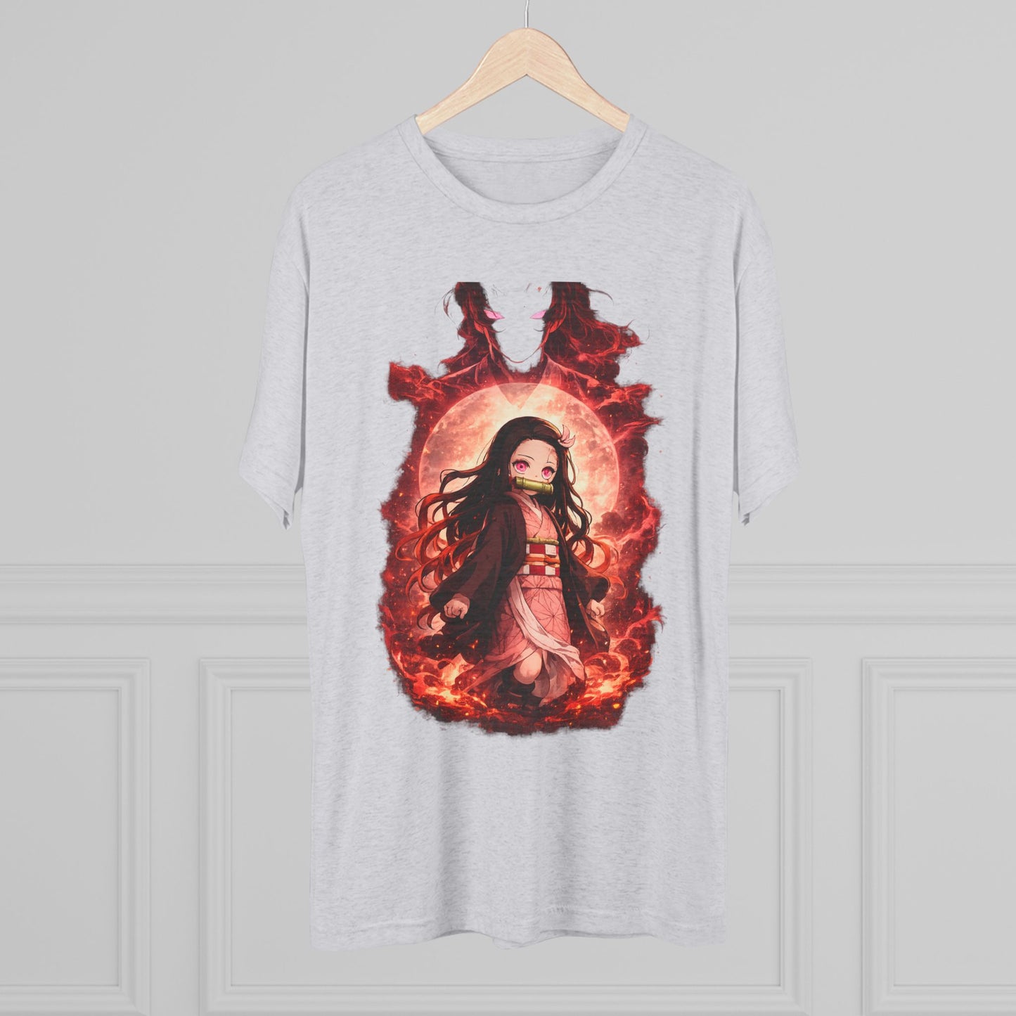 Nezuko Anime Demon Slayer Tee — Fiery Chibi Girl Graphic Shirt
