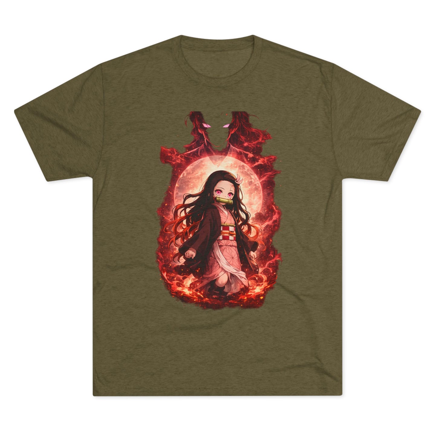 Nezuko Anime Demon Slayer Tee — Fiery Chibi Girl Graphic Shirt