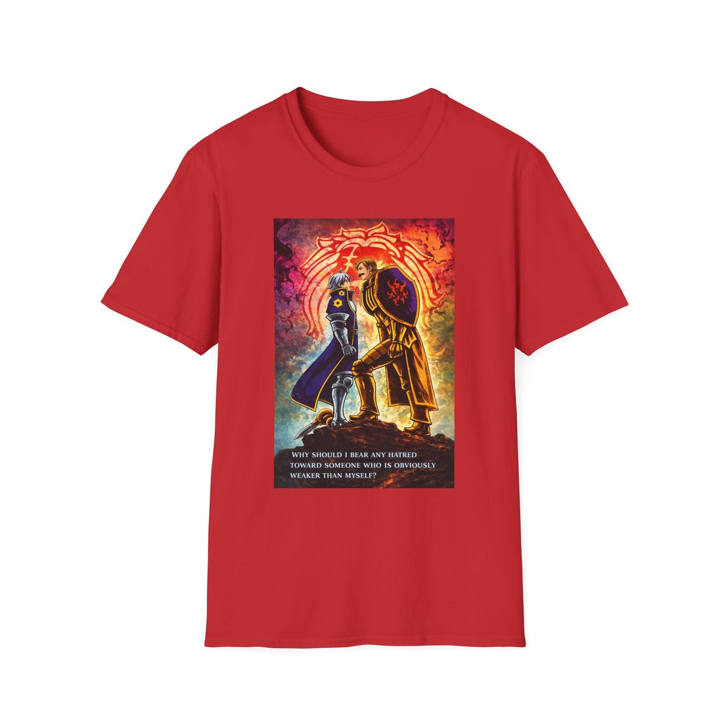 Strength Without Hatred Tee — Anime Warrior Lion Graphic T-Shirt