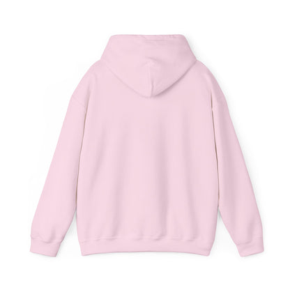 Control silhouette hoodie | person with glowing heart, angel wing brushstroke design