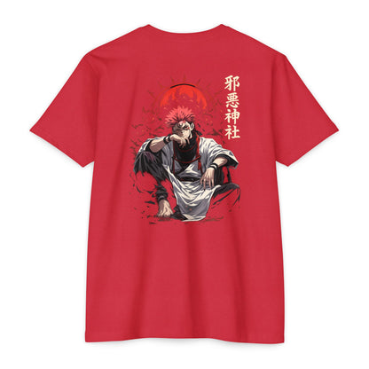 Anime Graphic T-Shirt — Red-Haired Warrior Back Print