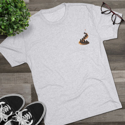 Ember Trail T‑Shirt — Fiery Mountain Silhouette Back Print