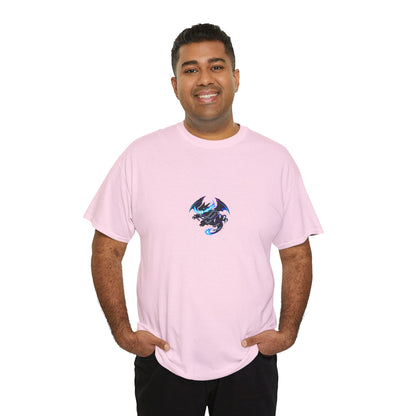 Dragon Graphic Tee — Blue Flame Kaiju Back Print T-Shirt