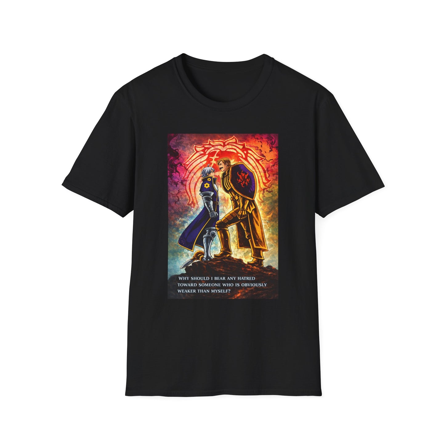 Strength Without Hatred Tee — Anime Warrior Lion Graphic T-Shirt