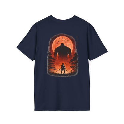 Samurai vs Titan Graphic T-Shirt — "Anybody Can Become a God or a Devil"