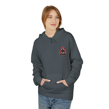 Anime Aura Warrior Hoodie | Fiery Mouth Front & Blue Energy Back