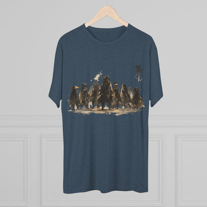 Samurai Squad Graphic Tee — Japanese Warrior Silhouette T-Shirt