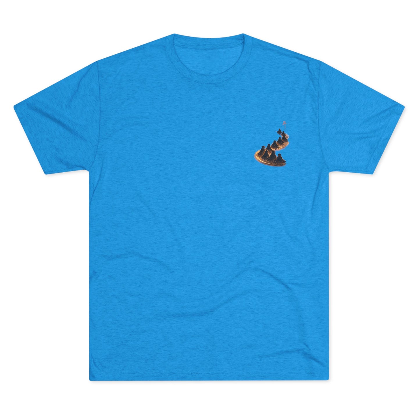 Ember Trail T‑Shirt — Fiery Mountain Silhouette Back Print