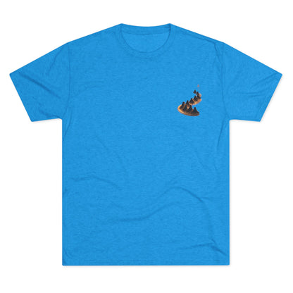 Ember Trail T‑Shirt — Fiery Mountain Silhouette Back Print