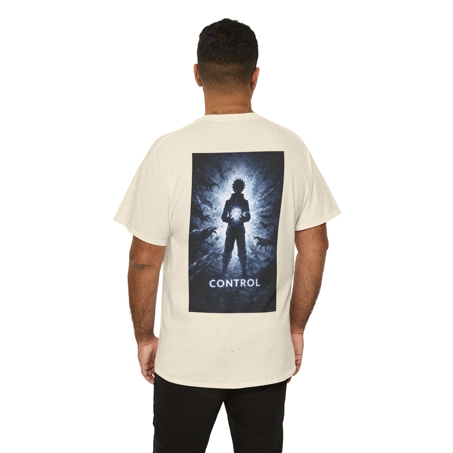 Control Anime Back Print T-Shirt | Dark Anime Aesthetic Tee | Original Anime Streetwear Shirt