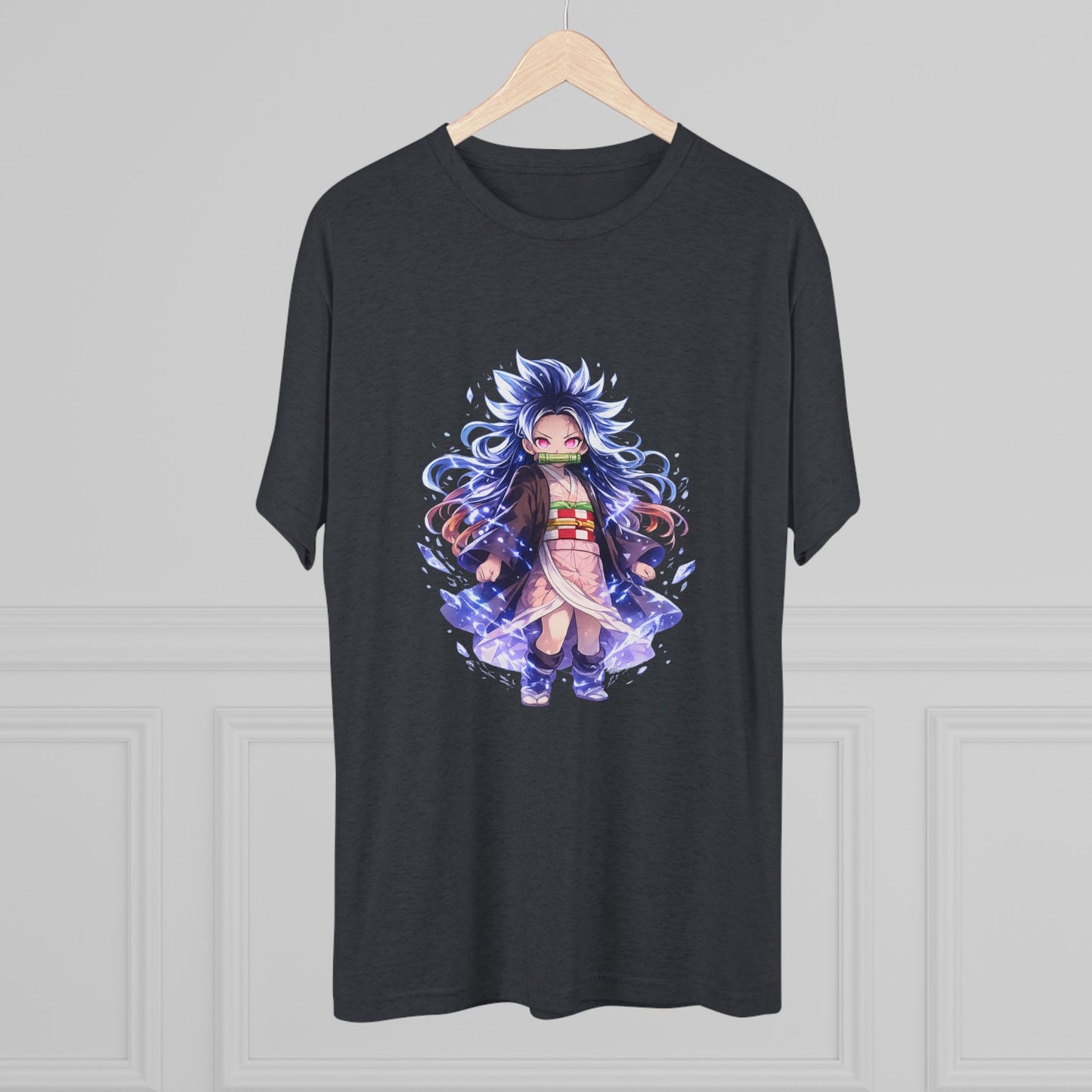 Anime Demon Girl T-Shirt — Cute Chibi Nezuko-Inspired Design