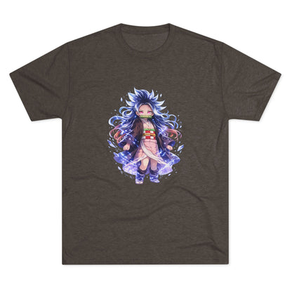 Anime Demon Girl T-Shirt — Cute Chibi Nezuko-Inspired Design