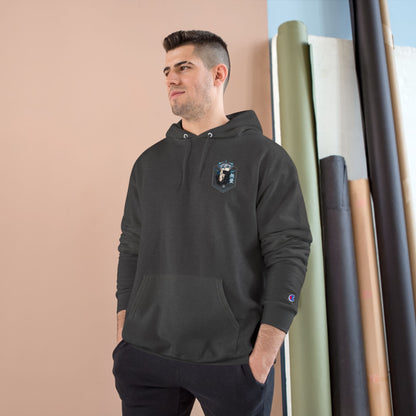 Anime Character Hoodie — Minimal White Champion-Style Sweatshirt