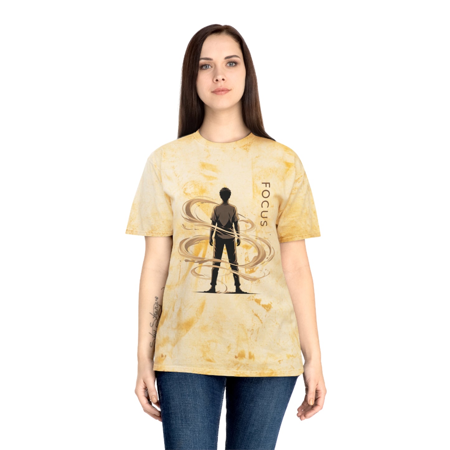 Focus silhouette tee | T-Shirt | Inspirational, silhouette with swirling energy