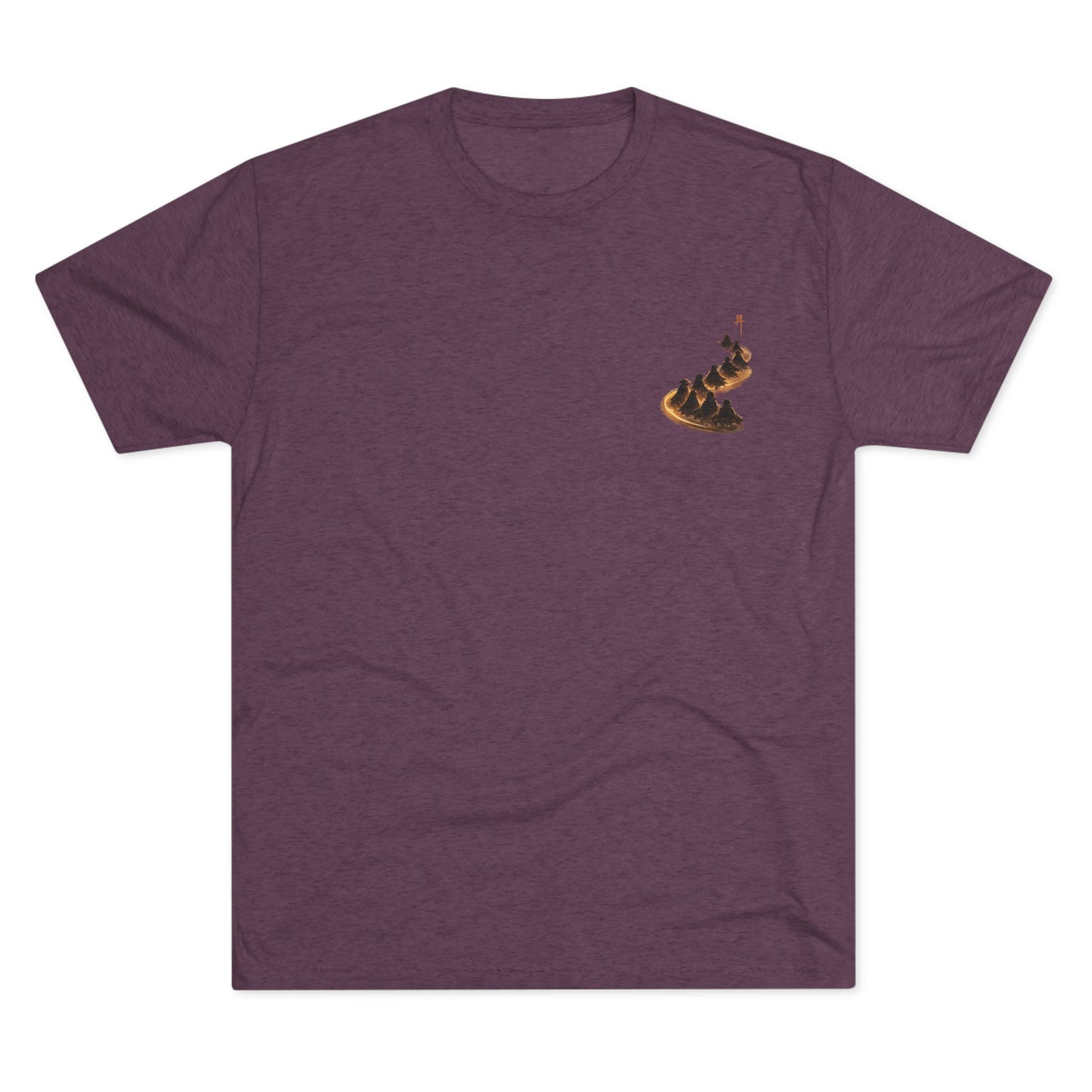 Ember Trail T‑Shirt — Fiery Mountain Silhouette Back Print