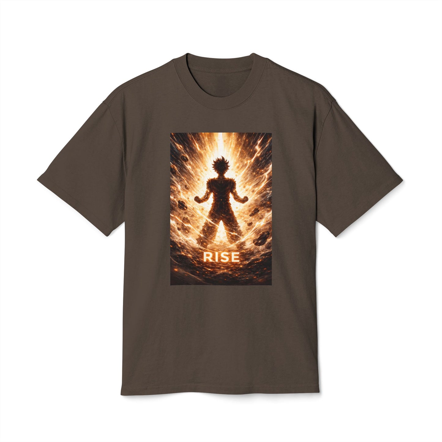 Rise silhouette, T-Shirt | Fiery energy graphic tee