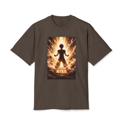 Rise silhouette, T-Shirt | Fiery energy graphic tee