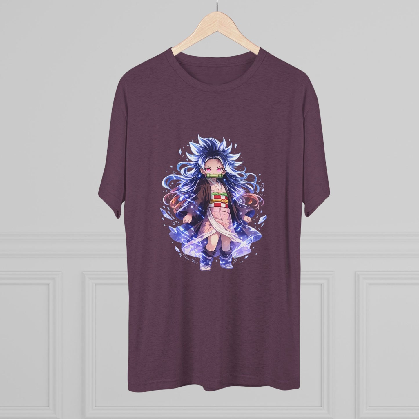 Anime Demon Girl T-Shirt — Cute Chibi Nezuko-Inspired Design