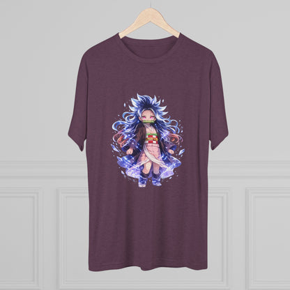 Anime Demon Girl T-Shirt — Cute Chibi Nezuko-Inspired Design