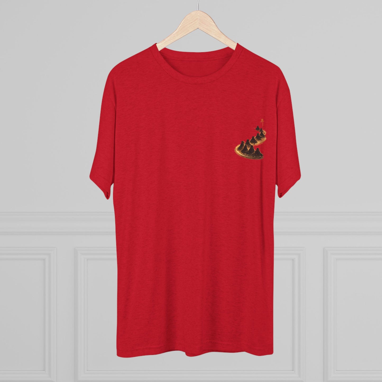 Ember Trail T‑Shirt — Fiery Mountain Silhouette Back Print