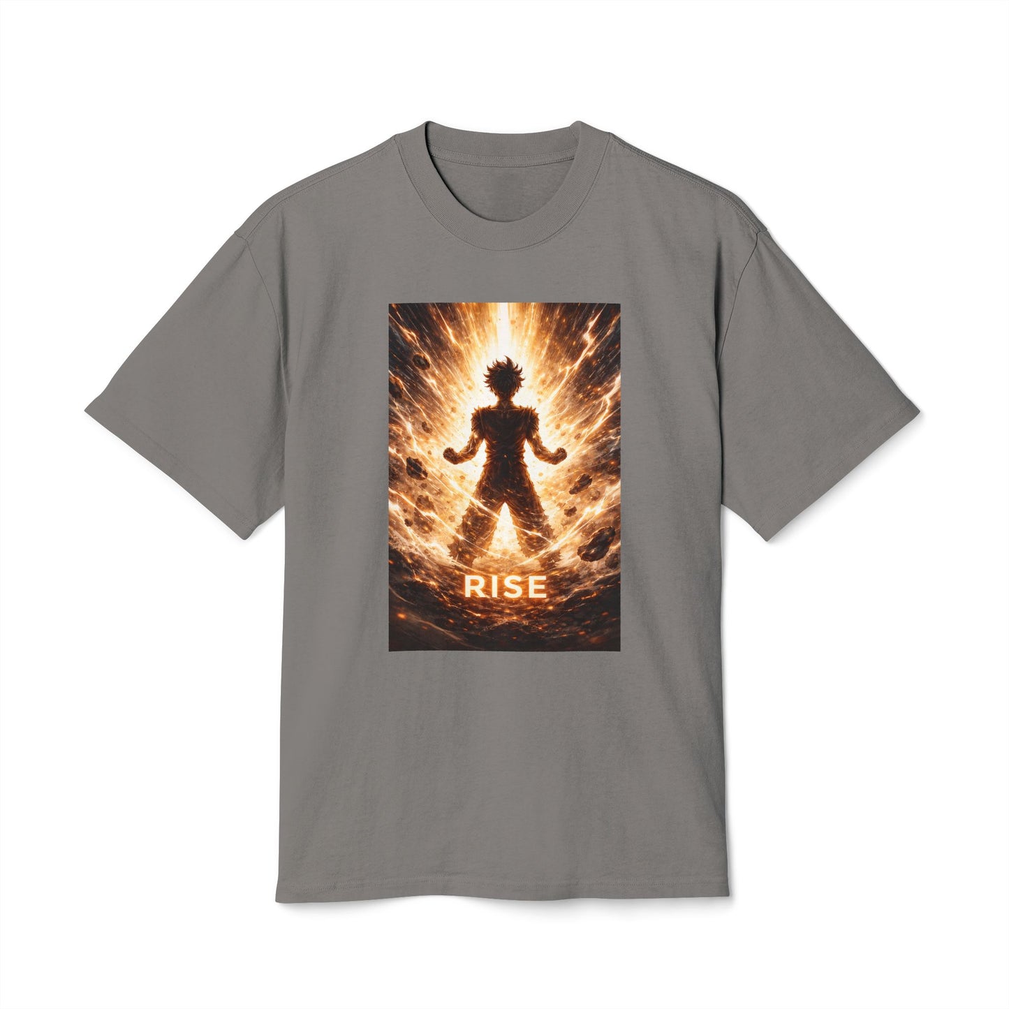 Rise silhouette, T-Shirt | Fiery energy graphic tee