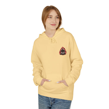 Anime Aura Warrior Hoodie | Fiery Mouth Front & Blue Energy Back