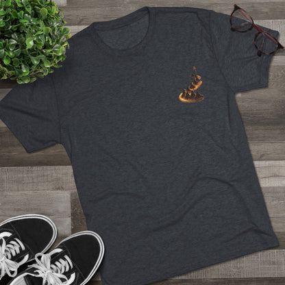 Ember Trail T‑Shirt — Fiery Mountain Silhouette Back Print